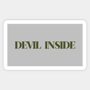 Devil Inside, green Sticker